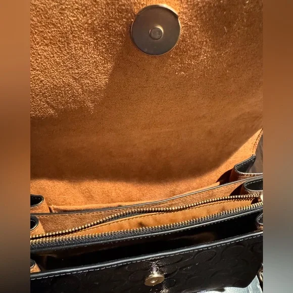 Coach Klare Crossbody Black and Gold Chain Shoulder Bag - Picture 2 of 5